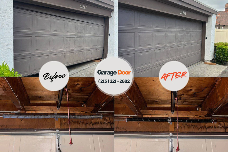Before and after: garage door opener repair Fairfield Glade, TN